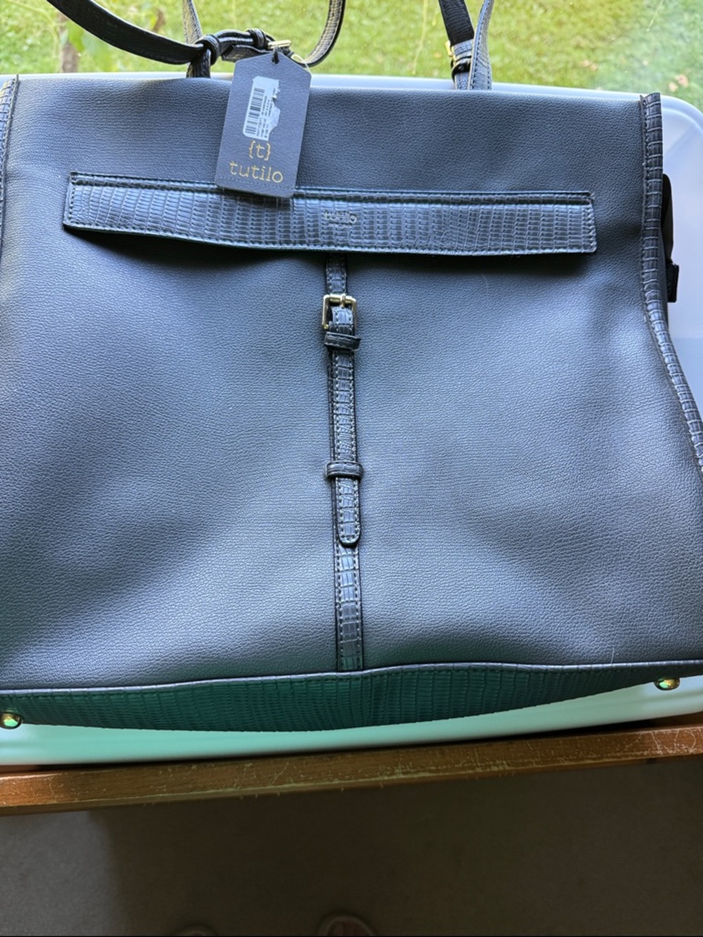 NWT Tutilo Carry the Day Dark gray/Black Tote Bag